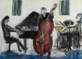 Jazz Acry/Papier auf Leinwand kaschiert 100x80 cm 2011